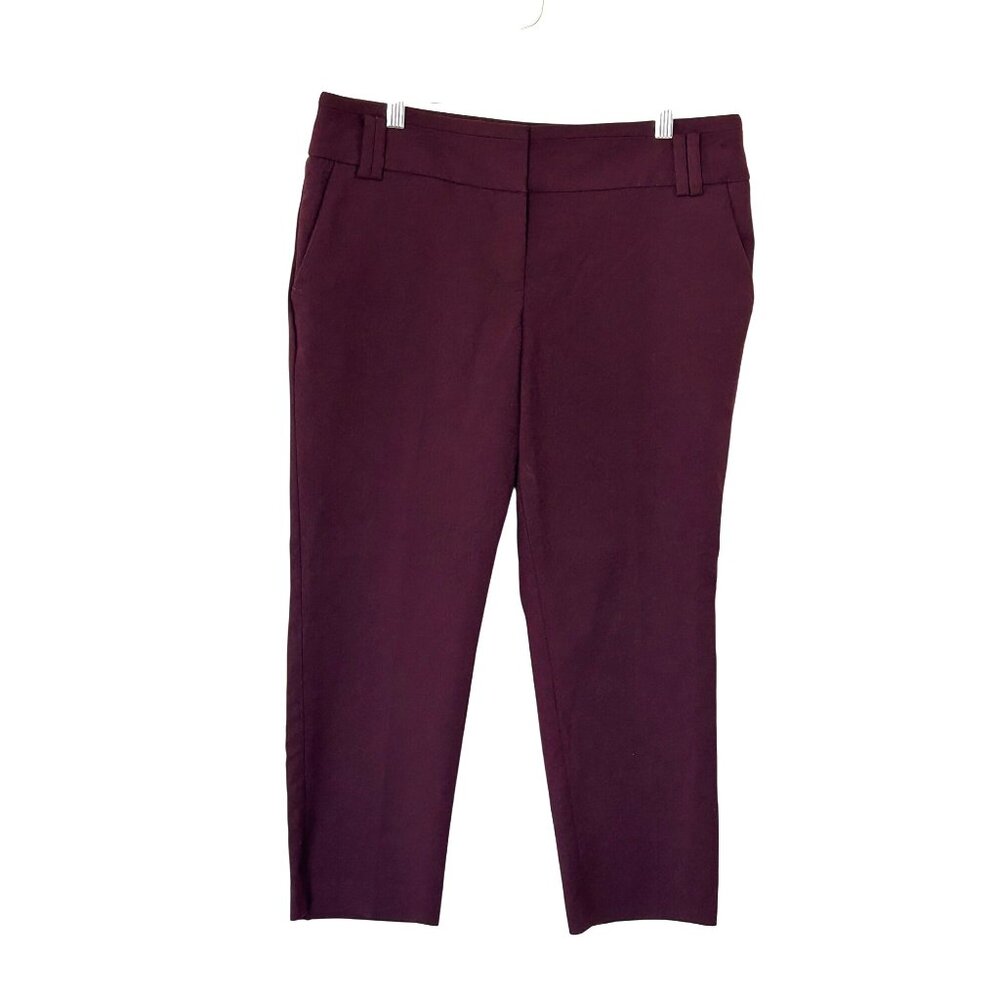 7th Avenue Design Studio New York Co Burgundy Stretch Pull on Pants size 12